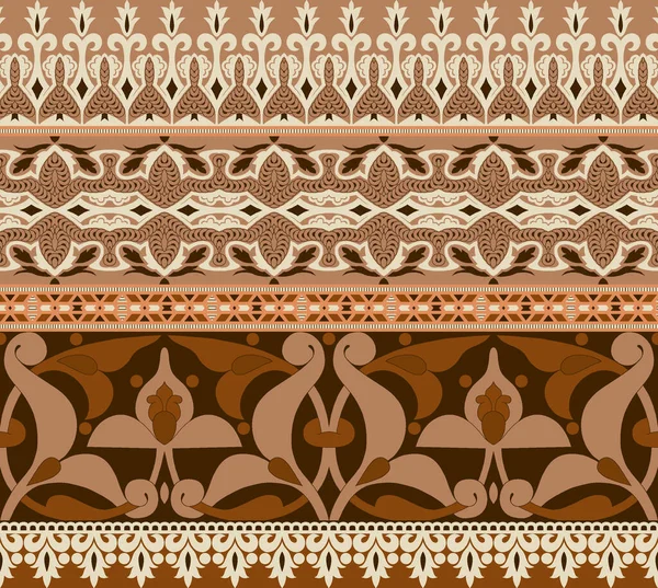 Textil Digitales Motivmuster Für Damengewebe Vorne Und Hinten Schöne Teppichrandmuster — Stockfoto