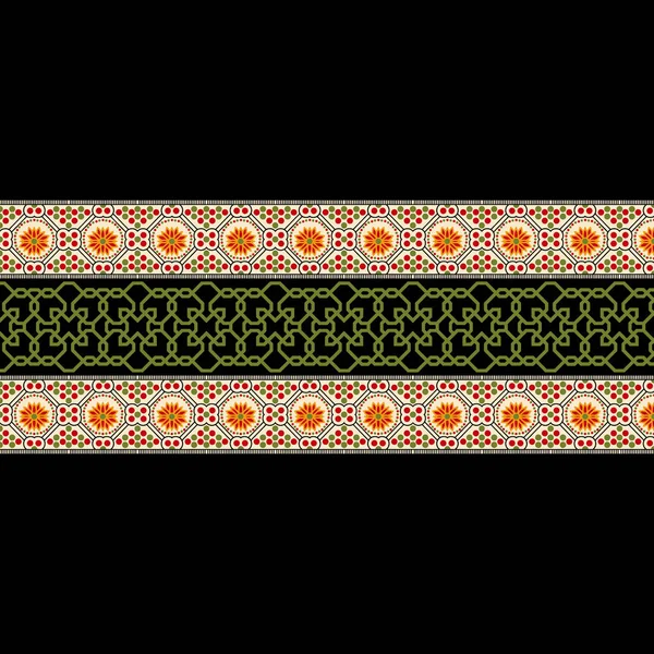 Modèle Conception Numérique Textile Traditionnel Géométrique Ethnique Style Design Motif — Photo