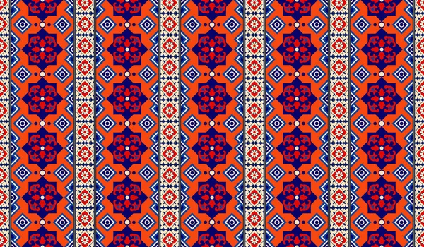 Stampa Astratta Blocchi Ajrak Ajrak Disegno Colorato Allover Stampa Ajrakh — Foto Stock