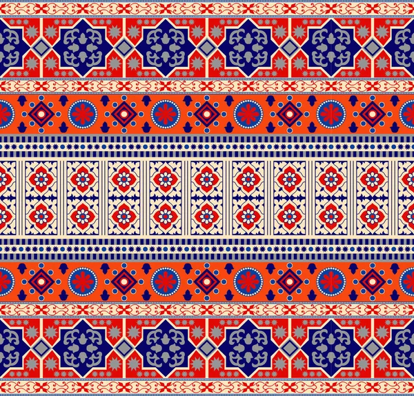 Impresión Abstracta Bloques Impresión Ajrak Ajrak Colorido Diseño Allover Para — Foto de Stock
