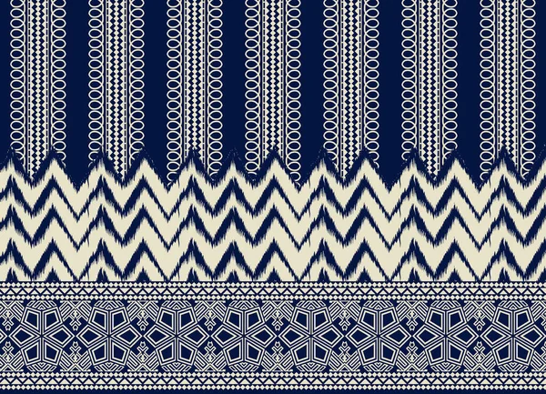 Vintage Modello Vettoriale Senza Soluzione Continuità Stile Ikat Retrò Ikat — Foto Stock