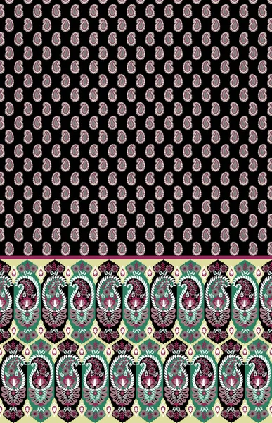 Dibujo Mano Patrón Paisley Vector Textura Fondo Paisley Patrón Para — Foto de Stock