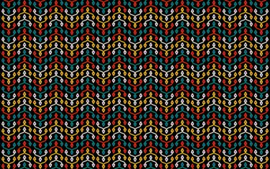 Art Deco tarzında kusursuz desen. Siyah ve altın kaplama. Elmas fayanslar. Pakistan geleneksel şablon geçmişi.