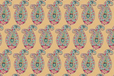 çok renkli dekore edilmiş el yapımı embriyoyla çizilmiş süslemeler temel arka plan tekrarı geometrik doku etnik kabile yaratıcı tasarımı.