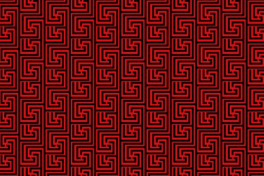 kırmızı soyut model arka plan. Siyah soyut model arkaplan. Labirent dokusunda kırmızı ve siyah Pakistan geleneksel tekstil tasarımı.