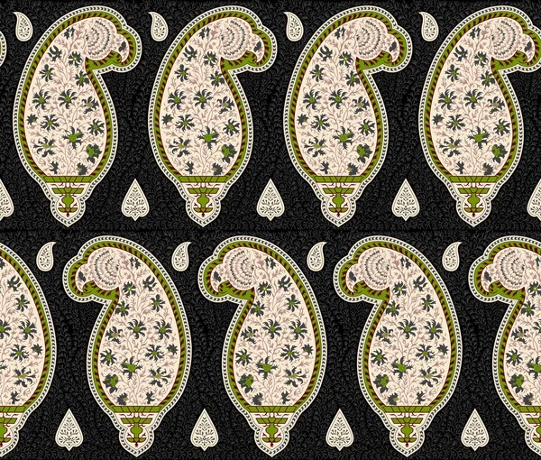 Uma Mão Desenhar Vetor Paisley Padrão Textura Fundo Paisley Padrão — Fotografia de Stock