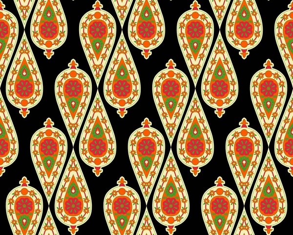 Abstract Paisley Art Vintage Design Seamless Pattern Ethnic Traditional Style — Stock Photo, Image