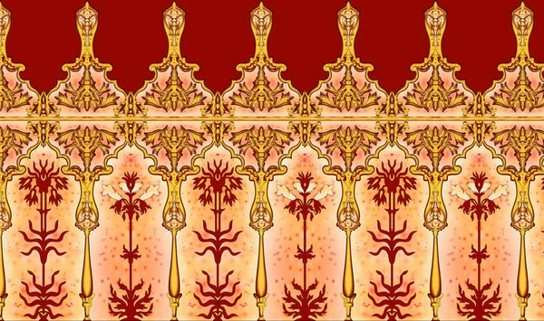 Елементи Орнаменту Вінтажні Золоті Квіткові Орнаменти Безшовні Візерунки Золоті Текстуровані — стокове фото
