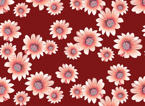 vintage flower seamless pattern on pink background. vintage flower seamless pattern on the background.