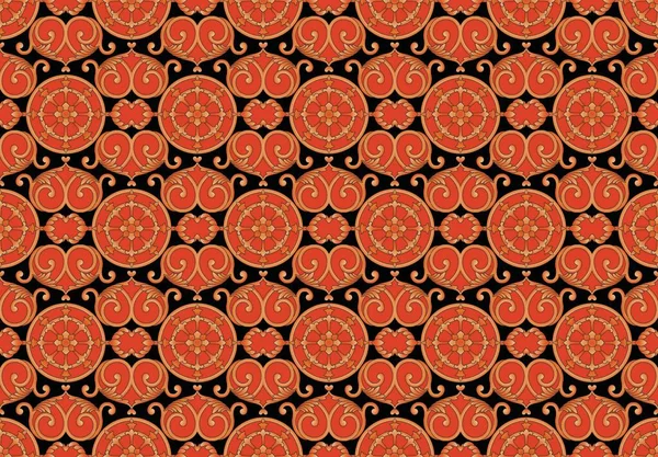 Textile Digitale Motiv Design Luxus Muster Dekor Grenze Moghul Ikat — Stockvektor