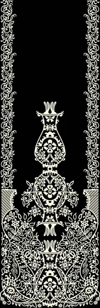 Текстильний Цифровий Дизайн Мотив Моголя Орнамент Етнічних Кордонів Візерунок Ручної — стокове фото