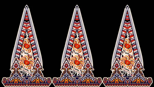 トレンド テクスチャ ヴィンテージハンドドローイングと美しい幾何学的装飾民族スタイルの境界線のデザイン手作りのアートワークパターン — ストック写真