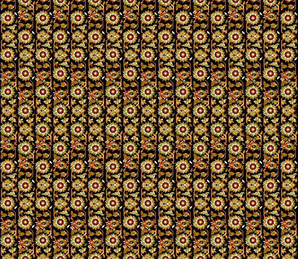 Seamless Beautiful Ethnic Floral Paisley Pattern Background — Stock Photo, Image