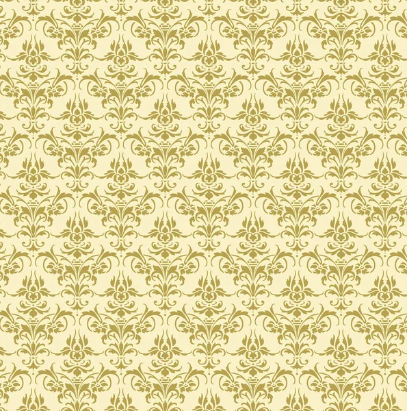 Barocke Goldene Elemente Ornamentales Nahtloses Muster Das Aquarell Handgezeichnet Goldstruktur — Stockvektor