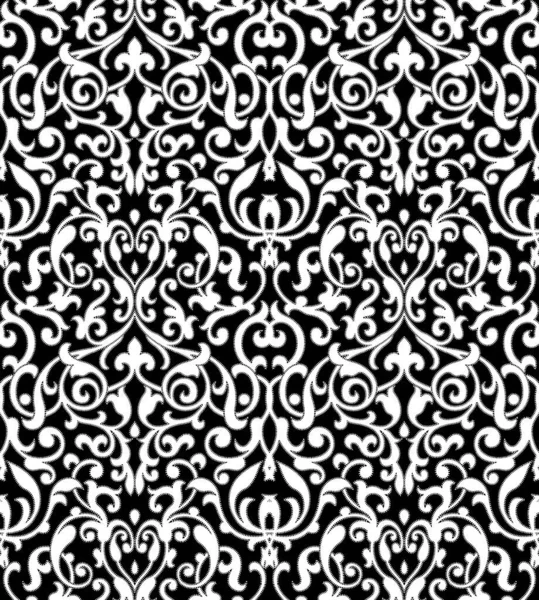 Bloem Geometrisch Patroon Naadloze Achtergrond Wit Zwart Ornament Ornament Voor — Stockfoto