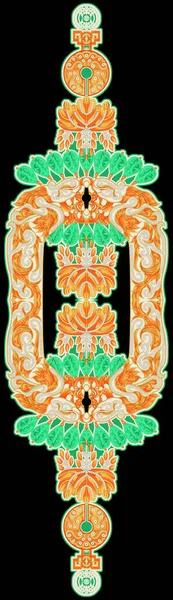 Tatreez Dekorativní Palestinský Vyšívací Symbol Krásný Květinový Motiv Hraničního Prvku — Stock fotografie