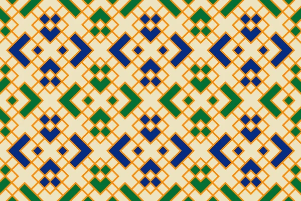 Ikat Geometrische Folklore Ornament Tribale Etnische Vectorstructuur Naadloos Gestreept Patroon — Stockfoto