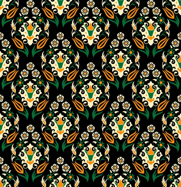 Fondo Ornamentale Ripetere Tutta Texture Floreale Multi Colored Creative Ethnic — Foto Stock