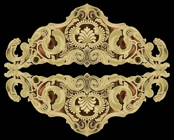 繊維や壁紙のデザインに適した絶妙なバロック様式のデザイン — ストックベクタ