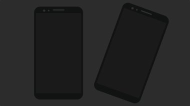 Gerçekçi telefon ekran modeli. Telefon görüntüsü izole edildi. Telefon gerçekçi bir model. Modern tarayıcı pencere tasarımı. Vektör modellemesi.