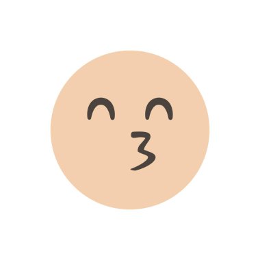 Gülümseyen gözler. Vektör çizimi. Gerçekçi bir ifade. Ağ için 3 boyutlu ifade. Vektör Emoji. arayüz için