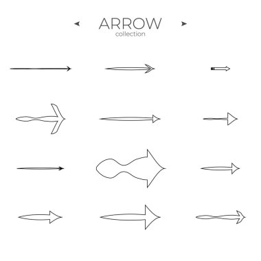 Birinci sınıf ok çizgisi. Ok vektör simgesi ayarlandı. İnce çizgi tarzı. İnternette ve mobil UI 'da kullanmak için. Düzenlenebilir vektör vuruşu