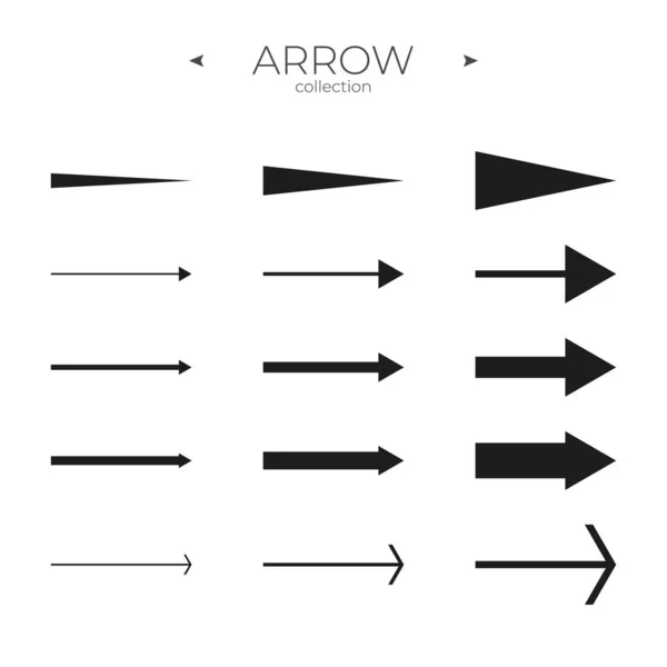 Premium Set Arrow Arrow Vector Icon Set Trendy Style Apps — Stock Vector