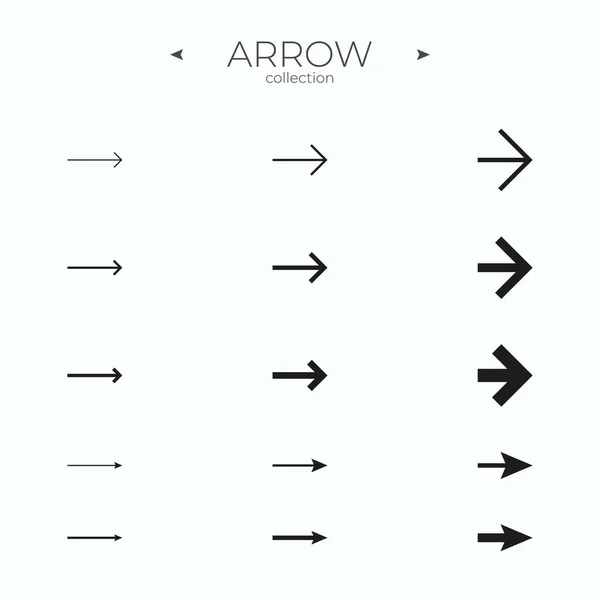 Simple Set Arrow Icons Arrow Symbol Collection Modern Vector Symbols — Stock Vector