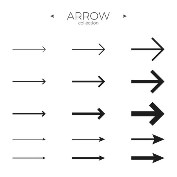 Premium Set Arrow Universal Arrow Icon Trendy Style Use Web — Stock Vector