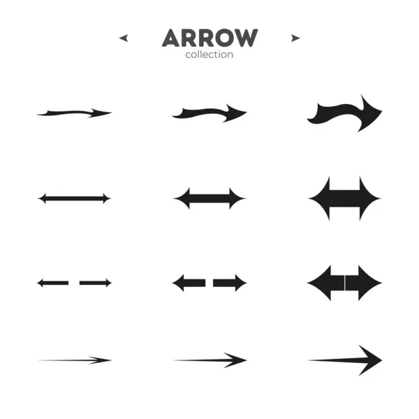 Eenvoudige Set Van Pijltjes Pictogrammen Universele Pijl Pictogram Pijl Fundamentele — Stockvector