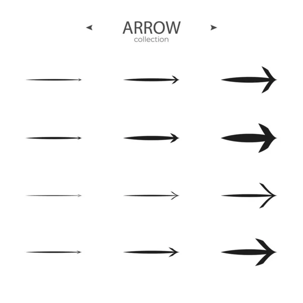 Premium Set Arrow Universal Arrow Icon Trendy Style Apps Vector — Stock Vector