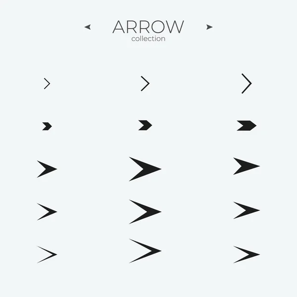 Arow Icons Набор Значков Стрелками Стрелка Основных Элементов Пользовательского Интерфейса — стоковый вектор