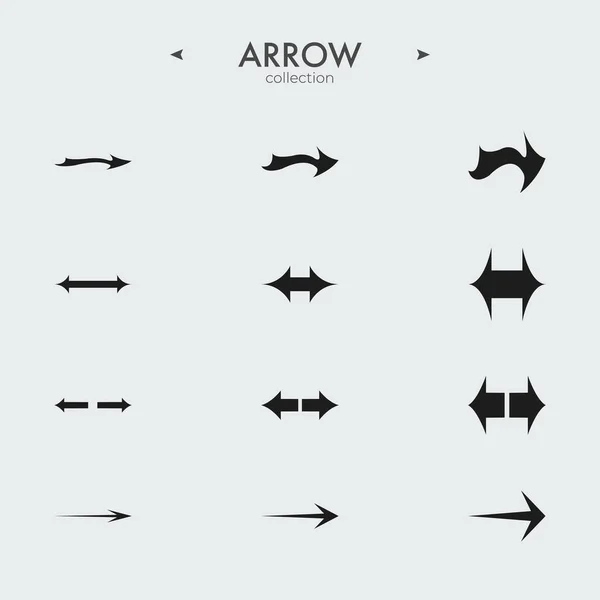 Premium Set Arrow Icons Collection Modern Vector Symbols Web Symbols — Stock Vector