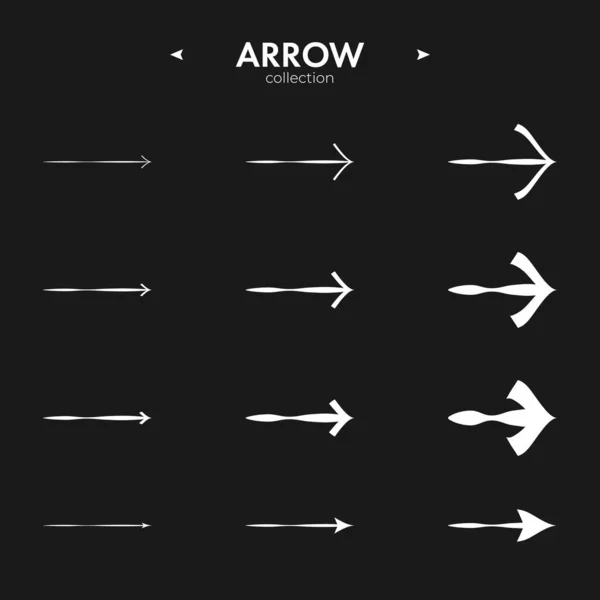 Eenvoudige Set Van Pijltjes Pictogrammen Universele Pijl Pictogram Moderne Vectorsymbolen — Stockvector