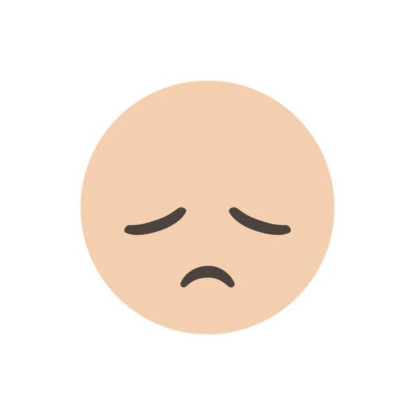 Sad Sad Face Sorrowful Stylized Vector Icon Emoji Emoticon Web — Stock Vector