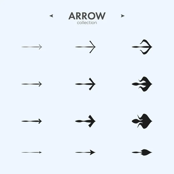 Eenvoudige Set Van Pijltjes Pictogrammen Pijl Vector Pictogram Ingesteld Trendy — Stockvector