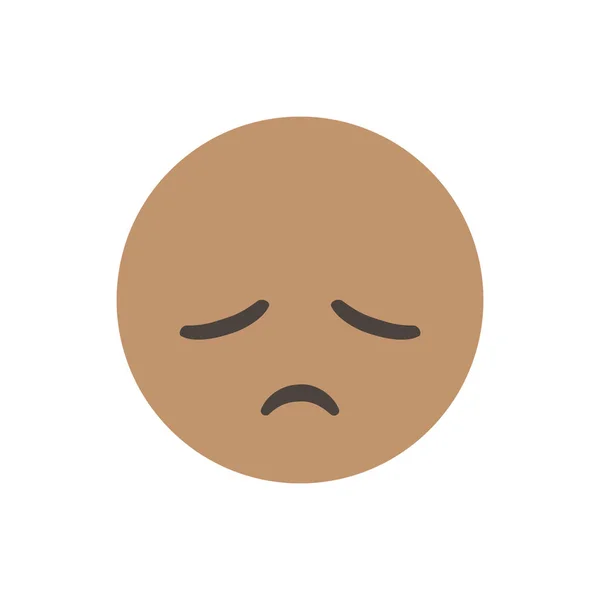 悲伤的脸 悲伤的脸 矢量图解 现实的感情 分离的3D 病媒Emoticon 用于Ui接口 — 图库矢量图片