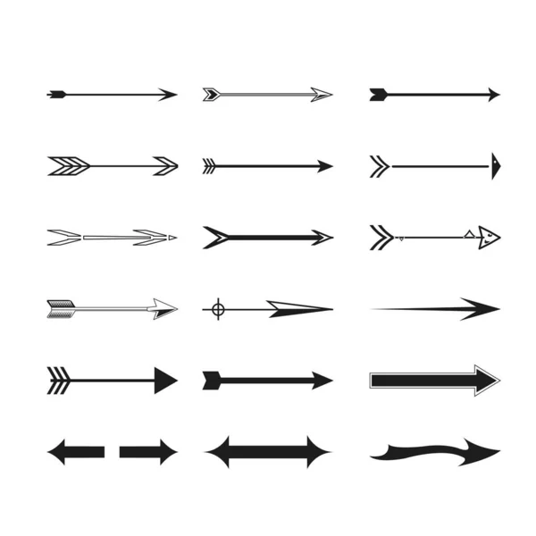 Vektor Grunge Arrows Nastaven Šipka Grunge Sketch Freehand Barevné Čáry — Stockový vektor