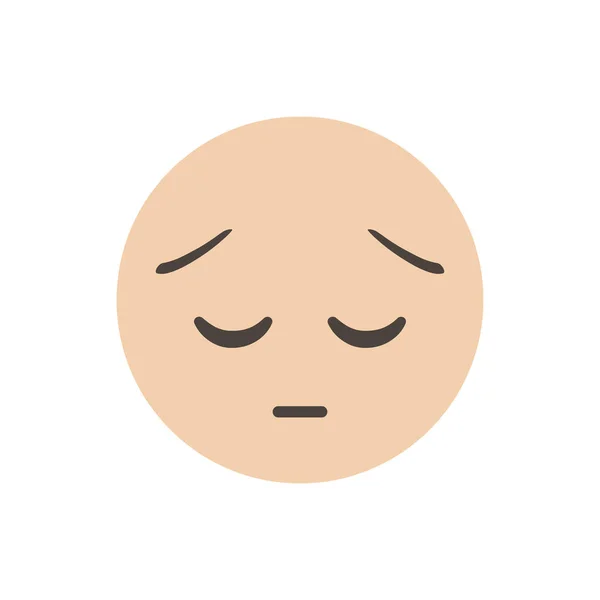 Sad Sad Face Sorrowful Vector Illustration Realistic Emoticon Emoticon Web — Stock Vector