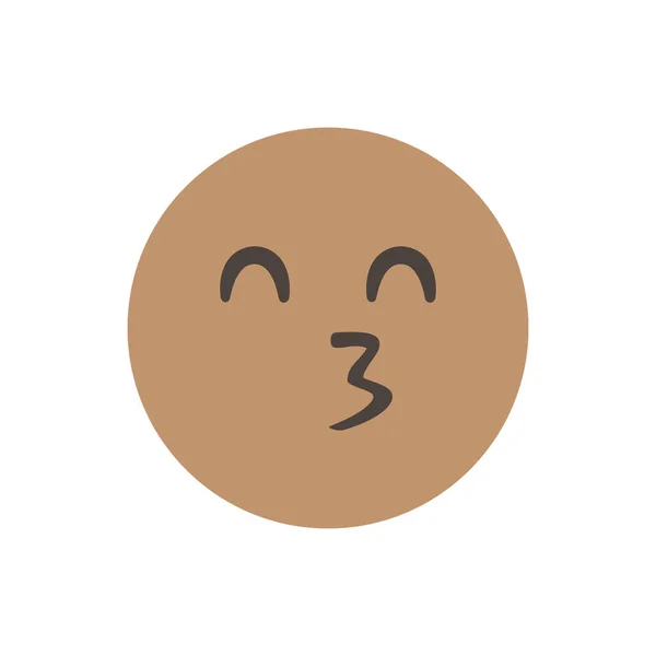 Целующиеся Улыбающиеся Глаза Векторная Иллюстрация Emoji Смайлик Интернета Вектор Эмодзи — стоковый вектор