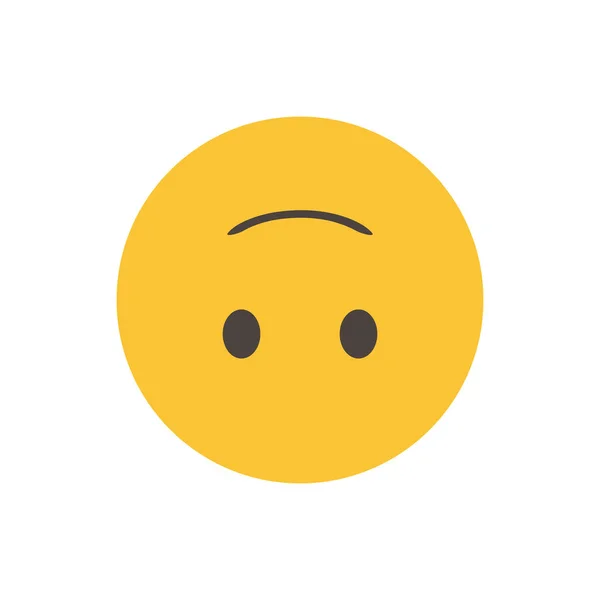 Ondersteboven Vector Illustratie Glimlachend Emoticon Karakter Ontwerp Geïsoleerd Vector Emoji — Stockvector