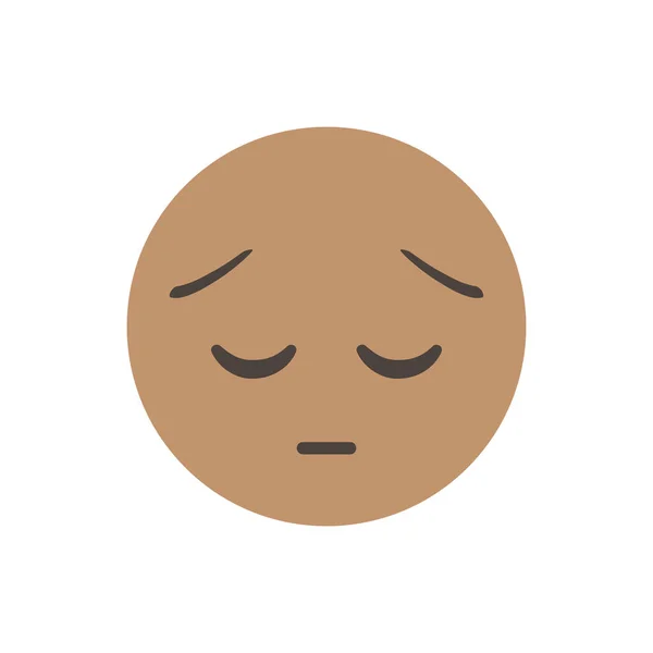 Smutná Smutná Tvář Smutná Legrační Žlutý Emotikon Usmívající Emotikonový Design — Stockový vektor