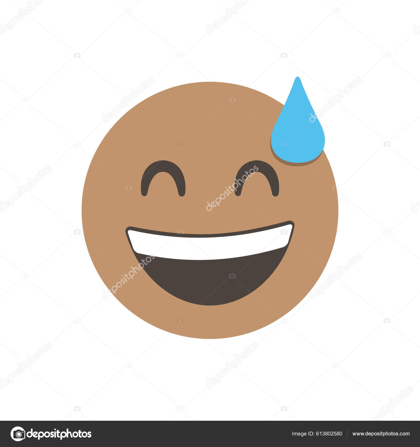 Emoji Phew Cara Sonriente Con Sudor Emoji Alivio Emoticono Amarillo