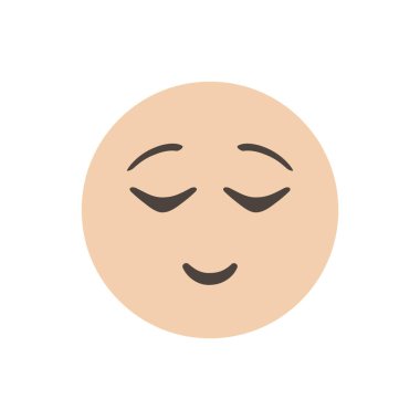 Gülümse. Vektör çizimi. emoji. Beyaz arka planda izole edilmiş. Vektör Duygu. arayüz için