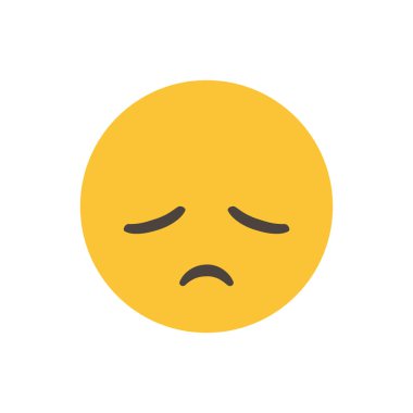 Üzgün, üzgün, kederli bir yüz. 3D biçimlendirilmiş vektör simgesi. Gerçekçi bir ifade. Ağ için 3 boyutlu ifade. emoticon karakterleri tasarım koleksiyonu için. Web arayüzü için