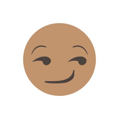 Flört eden yüz, kendini beğenmiş yüz, müstehcen yüz. 3D biçimlendirilmiş vektör simgesi. emoji. Beyaz arka planda izole edilmiş. Vektör Emoji. arayüz için