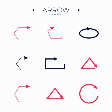 Düz Çizgi Simgeleri. Evrensel Ok simgesi. Moda tarzı. İnternette ve mobil UI 'da kullanmak için. Düzenlenebilir vektör vuruşu