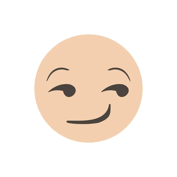 Flirtující Obličej Samolibý Obličej Sugestivní Obličej Legrační Žlutý Emotikon Emoji — Stockový vektor