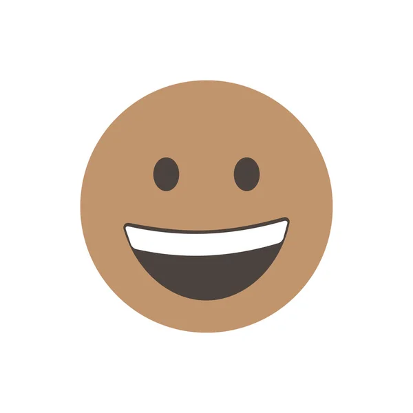 Visage Souriant Icône Vectorielle Stylisée Emoji Isolé Fond Blanc Vector — Image vectorielle