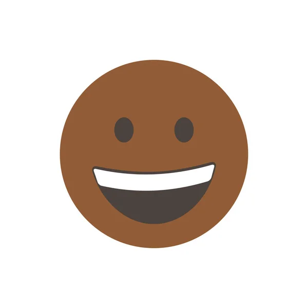 Faccia Ghigno Icona Vettoriale Stilizzata Emoji Emoticon Web Emoticon Vettoriale — Vettoriale Stock